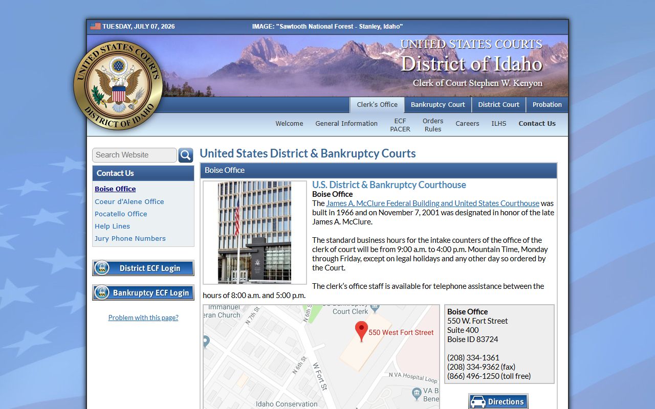 Washington County Clerk / Auditor / Recorder records and federal clerk distinction