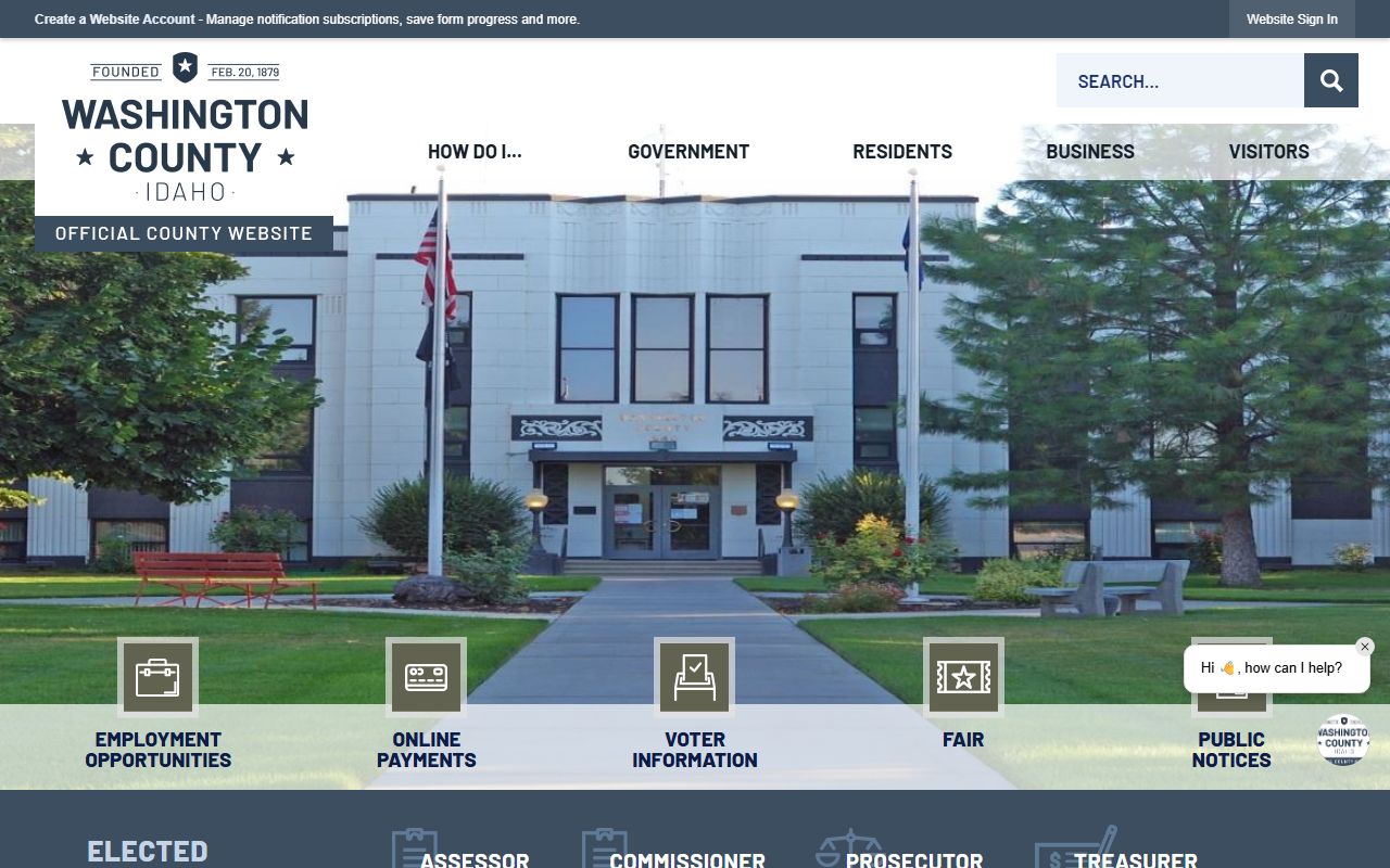 Washington County Court records courthouse and county homepage