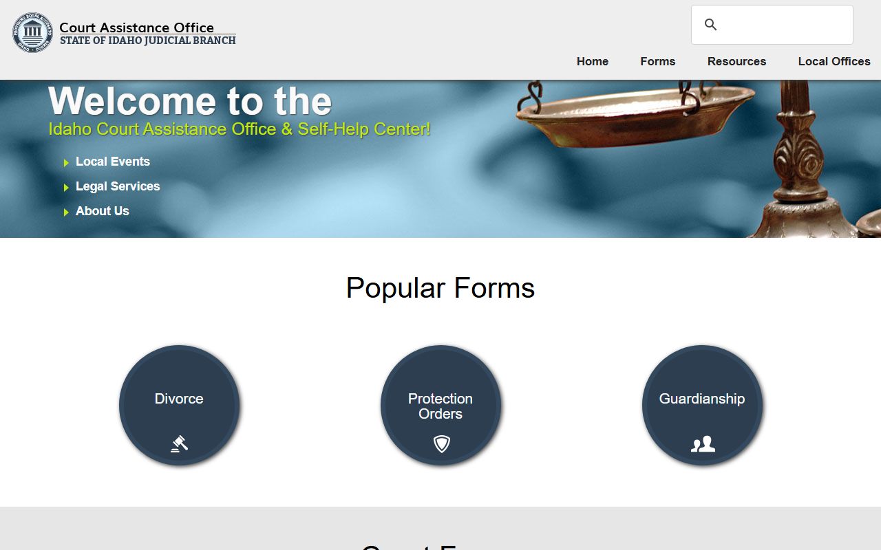 Washington County probate records Idaho court self-help resources